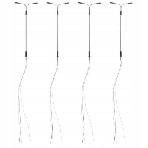 Lot de 4 lampadaires miniatures pour maisons de poupées, réalistes et faciles à assembler