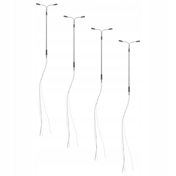 Lot de 4 lampadaires miniatures pour maisons de poupées, réalistes et faciles à assembler