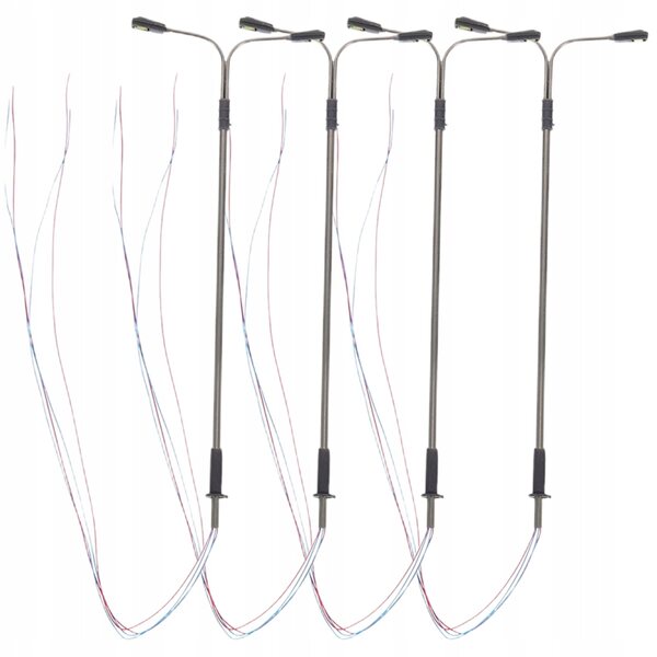 Lot de 4 lampadaires miniatures pour maisons de poupées, réalistes et faciles à assembler