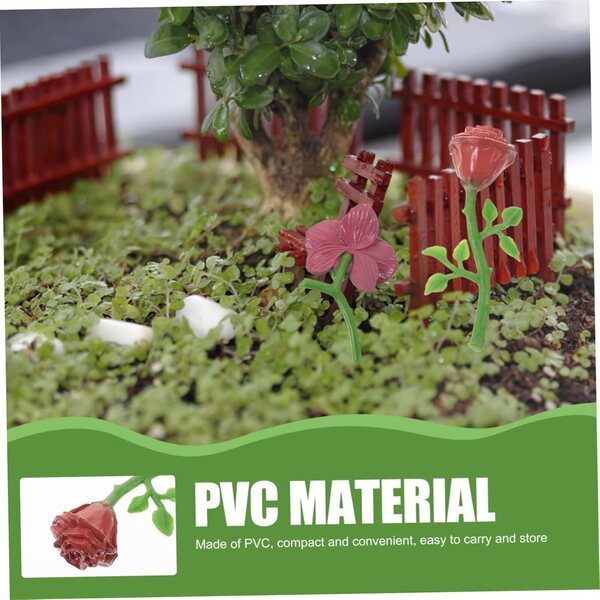 Mini Fiori Artificiali ERINGOGO Set 8 Pz PVC per Decorazione Casa e Ufficio