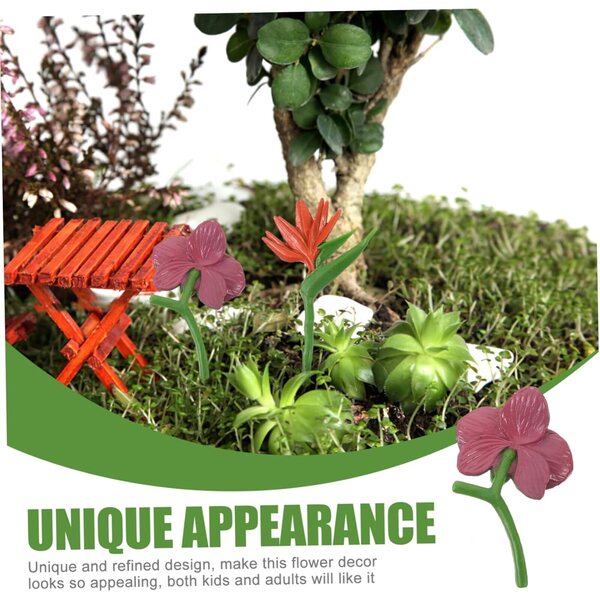 Mini Fiori Artificiali ERINGOGO Set 8 Pz PVC per Decorazione Casa e Ufficio