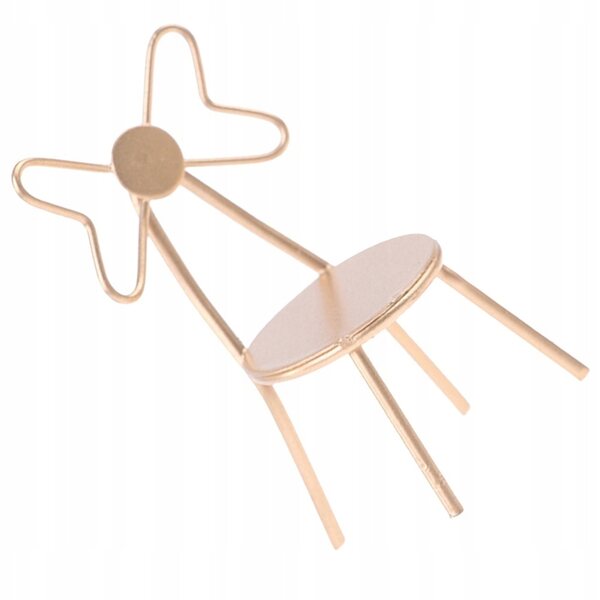 Mini Sedia in Metallo Dorato per Decorazioni e Modelli di Case in Miniatura