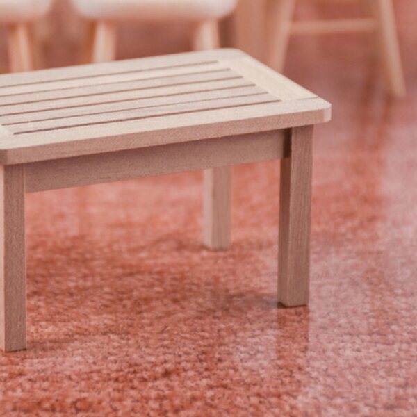 Holzminiaturen 2 Stück - Mini-Deko-Schreibtisch in Hellbraun