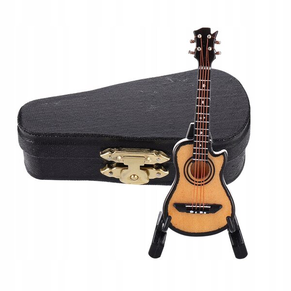Dekoratives Miniatur-E-Gitarrenmodell aus robustem Holz