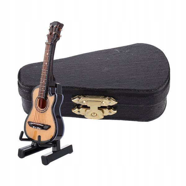Dekoratives Miniatur-E-Gitarrenmodell aus robustem Holz