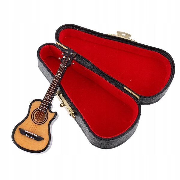 Dekoratives Miniatur-E-Gitarrenmodell aus robustem Holz