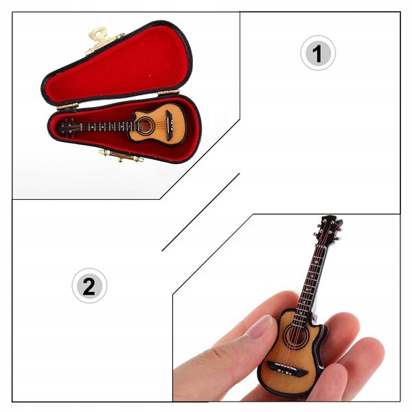 Dekoratives Miniatur-E-Gitarrenmodell aus robustem Holz