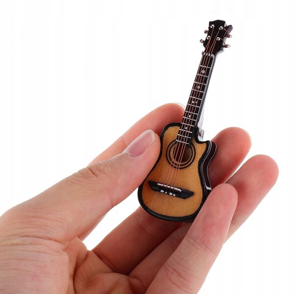Dekoratives Miniatur-E-Gitarrenmodell aus robustem Holz