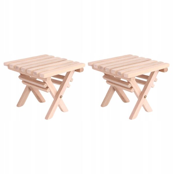 2 SZT. KREATYWNY MINI DREWNIANY STOLIK MODEL DO DEKORACJI