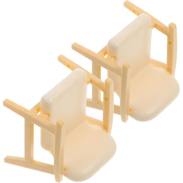 Beiger Miniatur-Sessel 3,6 cm für Puppenhaus – 2er-Set Warmhm