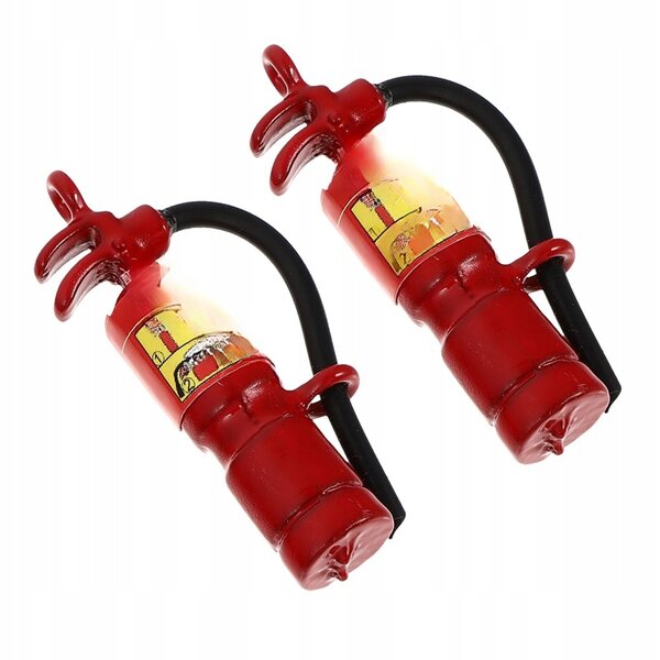 Metallische Miniatur eines dekorativen Feuerlöschers für den Heim- und Modellbau, 2 Stück