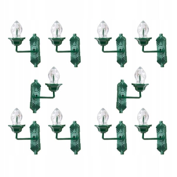 10 grüne Mini-LED-Wandlampen für DIY-Mikrolandschaftsdekorationen
