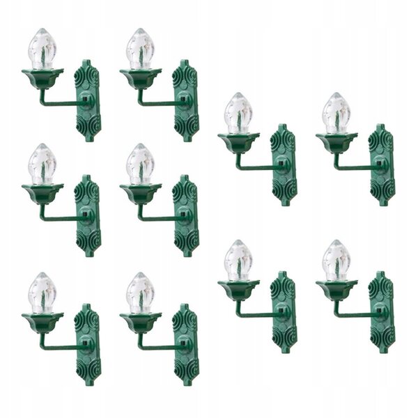 10 grüne Mini-LED-Wandlampen für DIY-Mikrolandschaftsdekorationen
