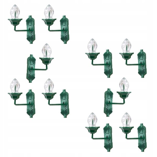 10 grüne Mini-LED-Wandlampen für DIY-Mikrolandschaftsdekorationen