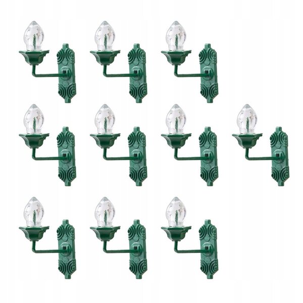 10 grüne Mini-LED-Wandlampen für DIY-Mikrolandschaftsdekorationen