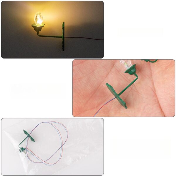 10 grüne Mini-LED-Wandlampen für DIY-Mikrolandschaftsdekorationen