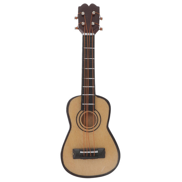 Dekorative und realistische Mini-E-Gitarre aus Holz für Kinder 9 cm