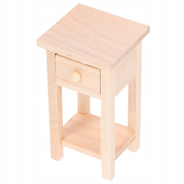 Mini Tavolino Notturno in Legno per Casa delle Bambole - Decorazione Perfetta
