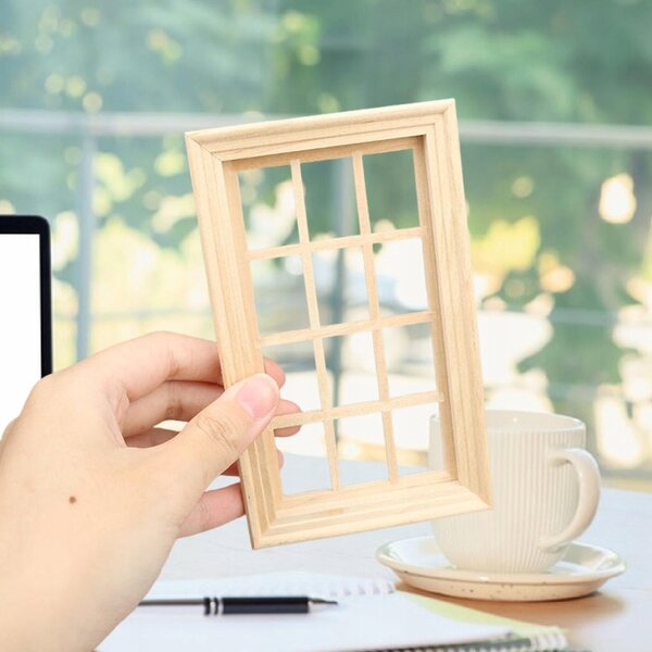 Okno domku dla lalek w skali 1/12 Miniaturowe okno Craft Lifelike DIY Sypialnia