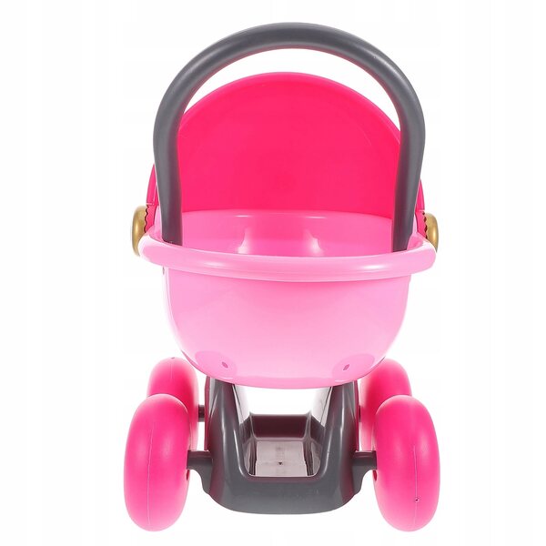 Passeggino per bambole rosa per la casa dei bambini: giocattolo realistico e creativo
