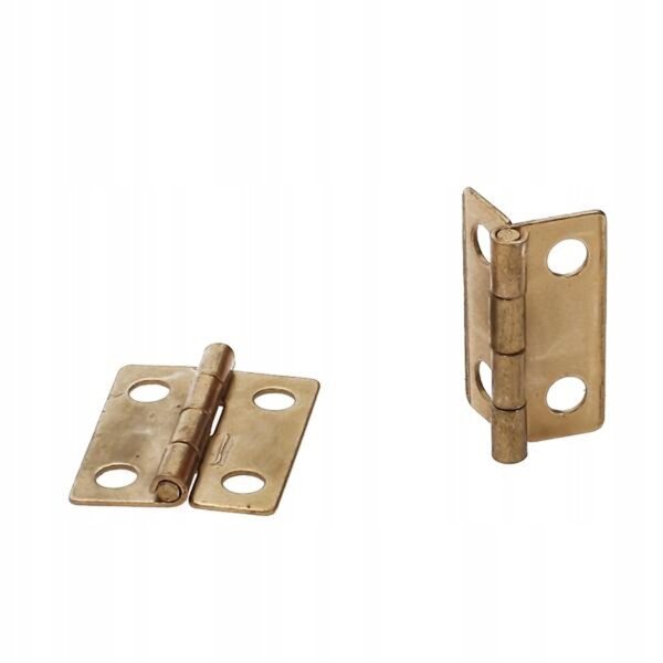 10 Mini-Eisenscharniere für Kästen, Schubladen und Puppenhäuser, messingfarben