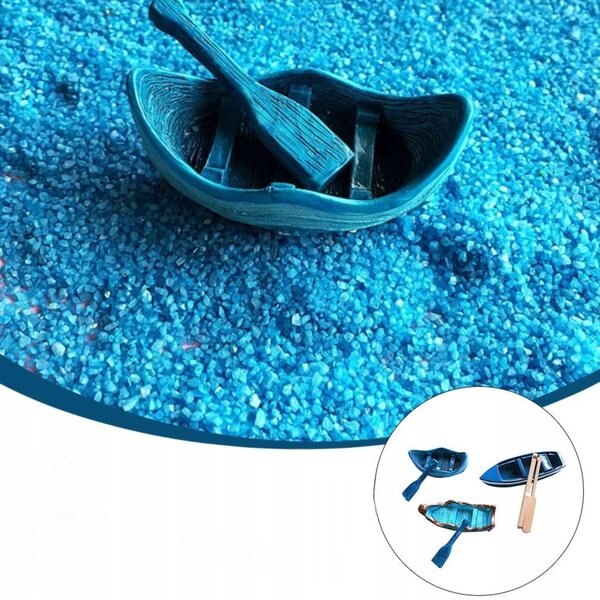 Set 3 Modelli di Barche Decorative in Resina Realistiche e Colorate
