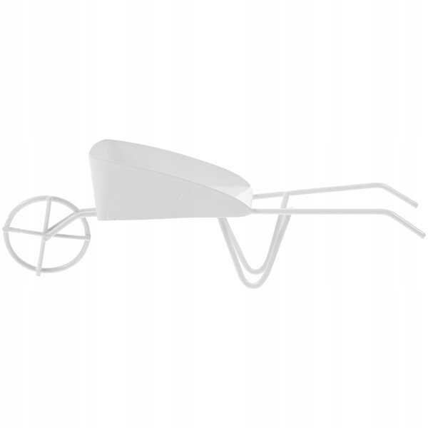Miniatura carrito metálico blanco vintage per decorazioni e modelli