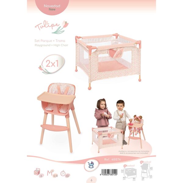 DeCuevas 40074 Zestaw mebli dla lalek 2 w 1 Tulipe 2025