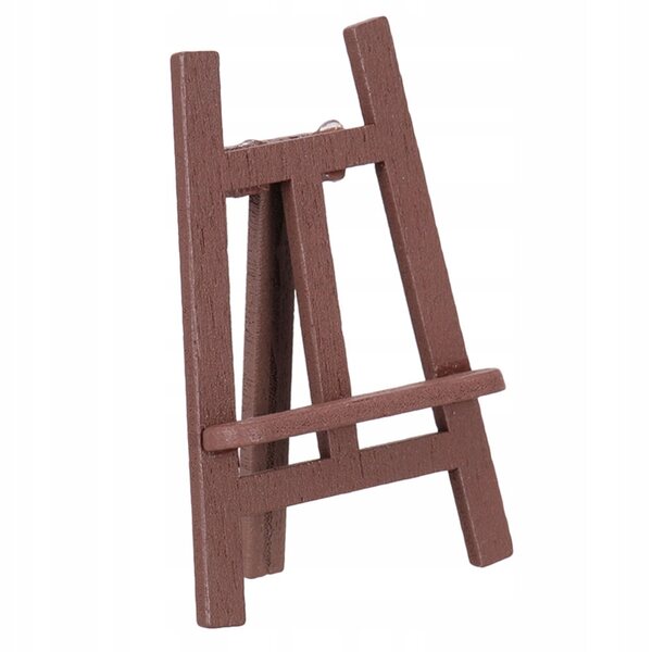 Miniatura cavalletto in legno per case delle bambole, decoro realistico e compatto
