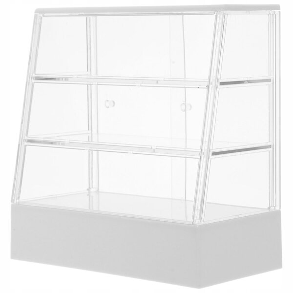 Mini mobile per torte per casa delle bambole - espositore in plastica bianca