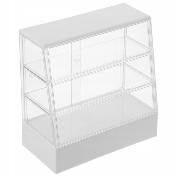 Mini mobile per torte per casa delle bambole - espositore in plastica bianca