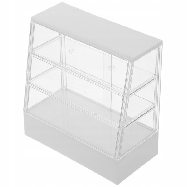Mini mobile per torte per casa delle bambole - espositore in plastica bianca