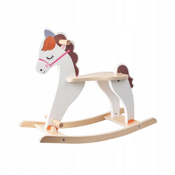 Cavallo a dondolo in legno - giocattolo durevole da cavalcare da bambino
