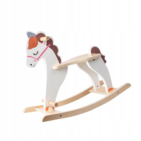 Cavallo a dondolo in legno - giocattolo durevole da cavalcare da bambino