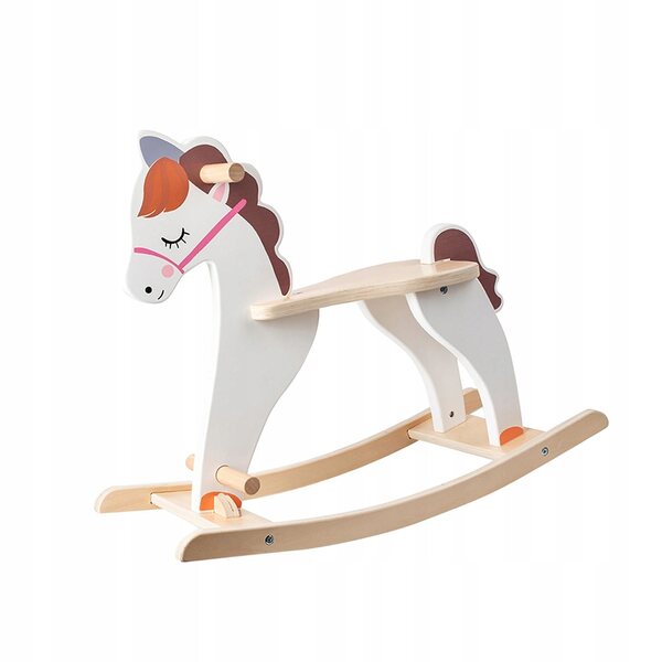 Cavallo a dondolo in legno - giocattolo durevole da cavalcare da bambino