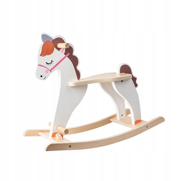 Cavallo a dondolo in legno - giocattolo durevole da cavalcare da bambino