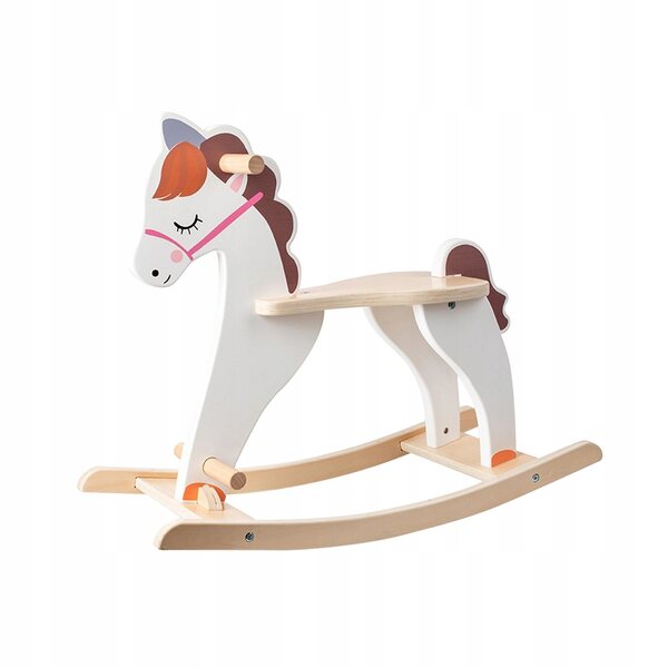 Cavallo a dondolo in legno - giocattolo durevole da cavalcare da bambino