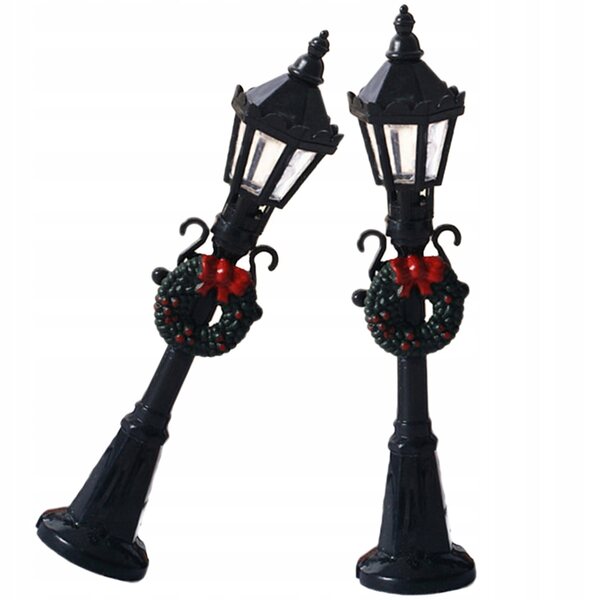 Mini Modelli Lampioni Stradali in ABS per Decorazioni Creative - Set 2 Pezzi