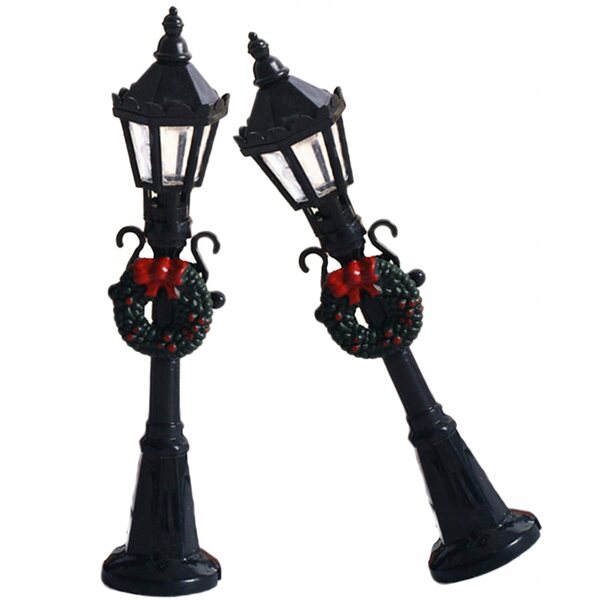 Mini Modelli Lampioni Stradali in ABS per Decorazioni Creative - Set 2 Pezzi