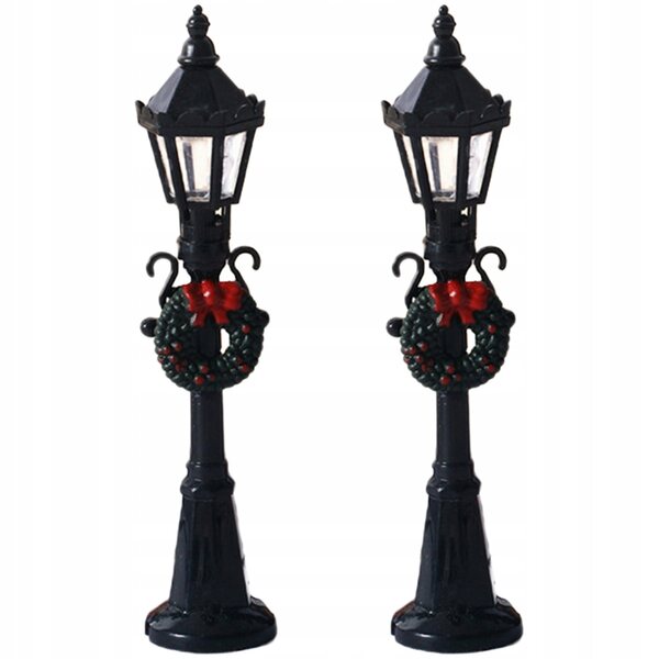 Mini Modelli Lampioni Stradali in ABS per Decorazioni Creative - Set 2 Pezzi