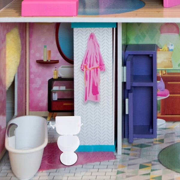 Interaktive Minispiel-Toilette für Puppen – Lern- und Kreativspielzeug