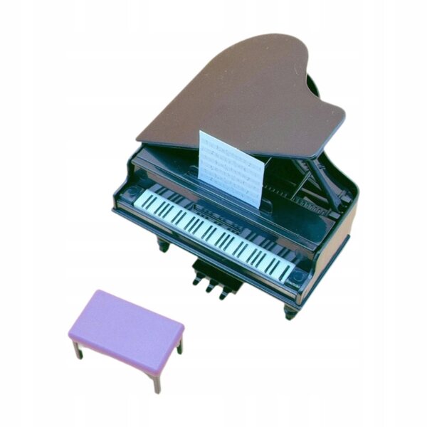 casetta per bambole pianoforte miniatura con sgabello scala 1:12 accessori decorativi