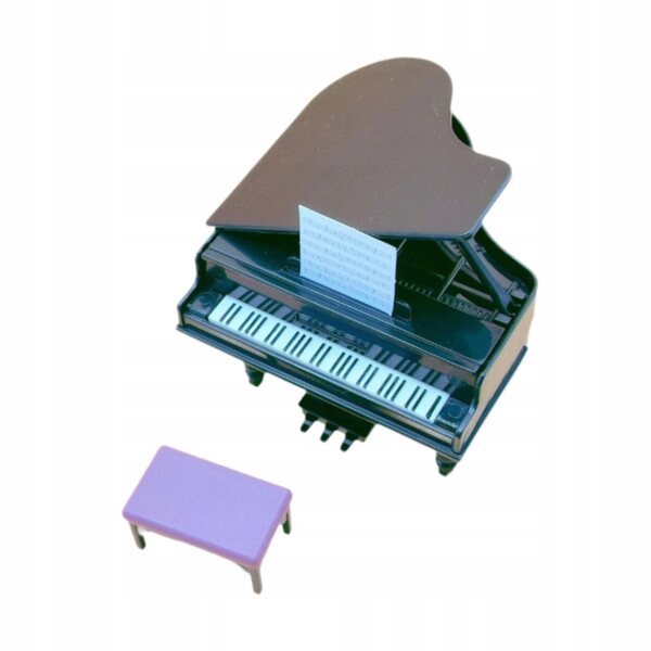 casetta per bambole pianoforte miniatura con sgabello scala 1:12 accessori decorativi