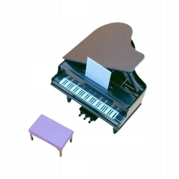 casetta per bambole pianoforte miniatura con sgabello scala 1:12 accessori decorativi