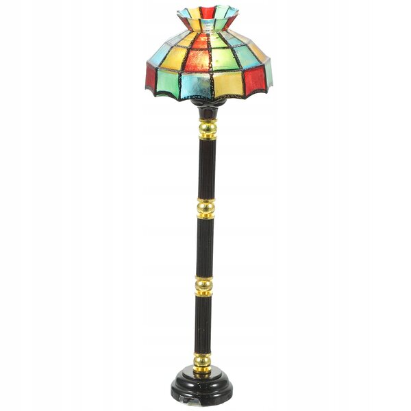 Miniatura lampada LED da terra per casa delle bambole, decorazione realistica