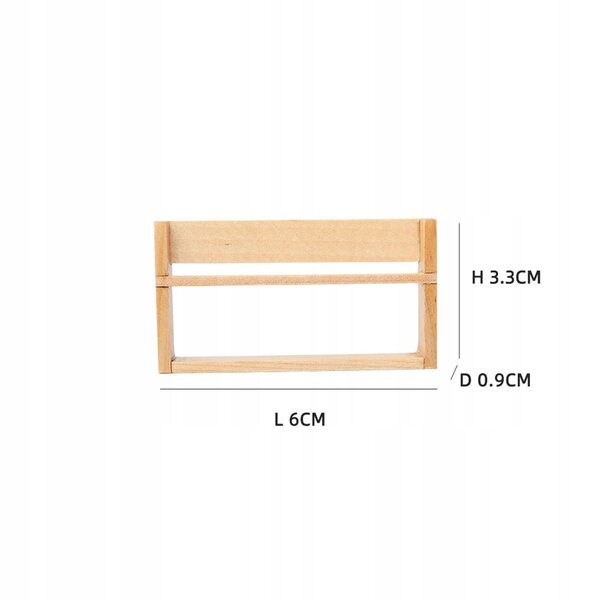 Miniatura Scaffale Libreria in Legno per Casa delle Bambole Scala 1/8 1/6