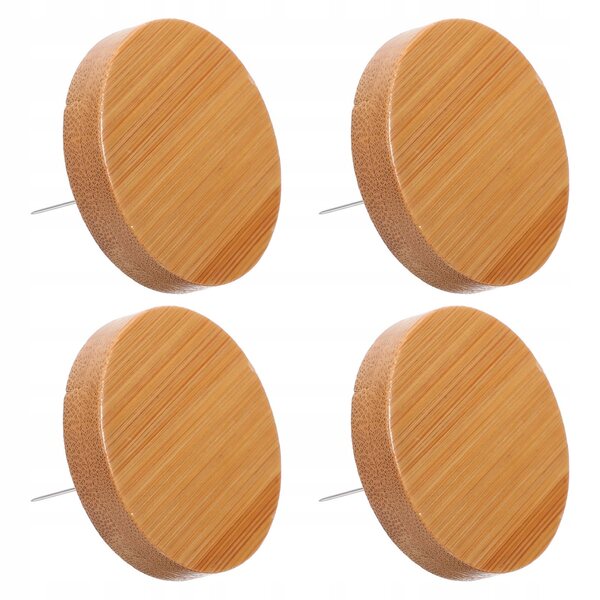 Set 4 Supporti in Legno per Bambole all'Uncinetto Beige Stabile ed Elegante