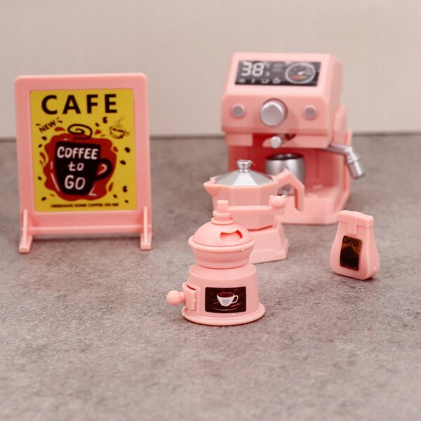 Macchina da caffè in miniatura rosa - giocattolo educativo per bambini 8+