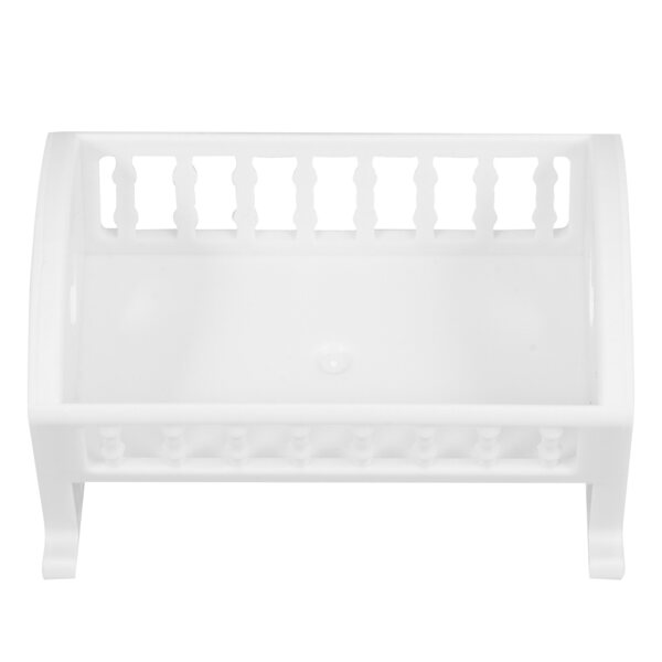 Mini letto bianco per casa delle bambole in ABS, decorazione delicata e realistica