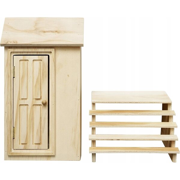 Panduro miniatura veranda in legno non verniciata per hobby e creatività